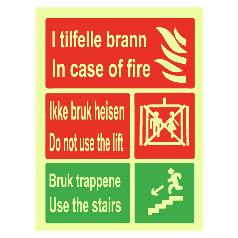Ikke bruk heisen-skilt