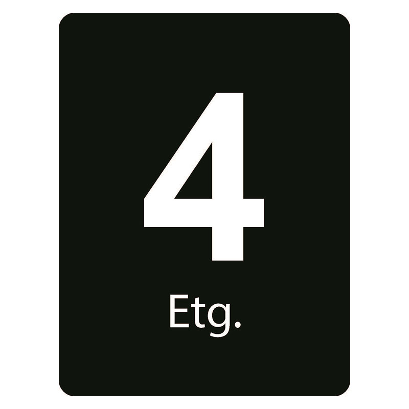 4. etg Taktilt skilt 4. etasje