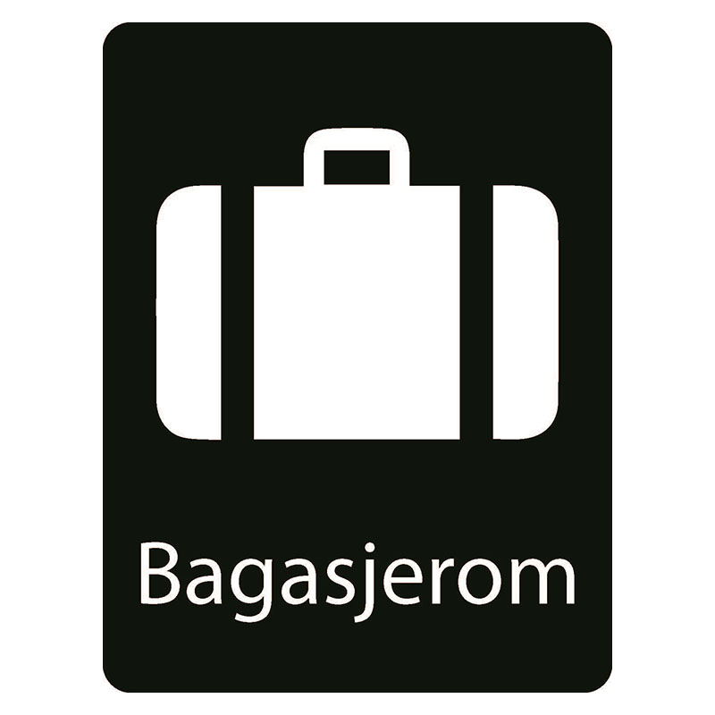 Bagasjerom Taktilt skilt Bagasjerom