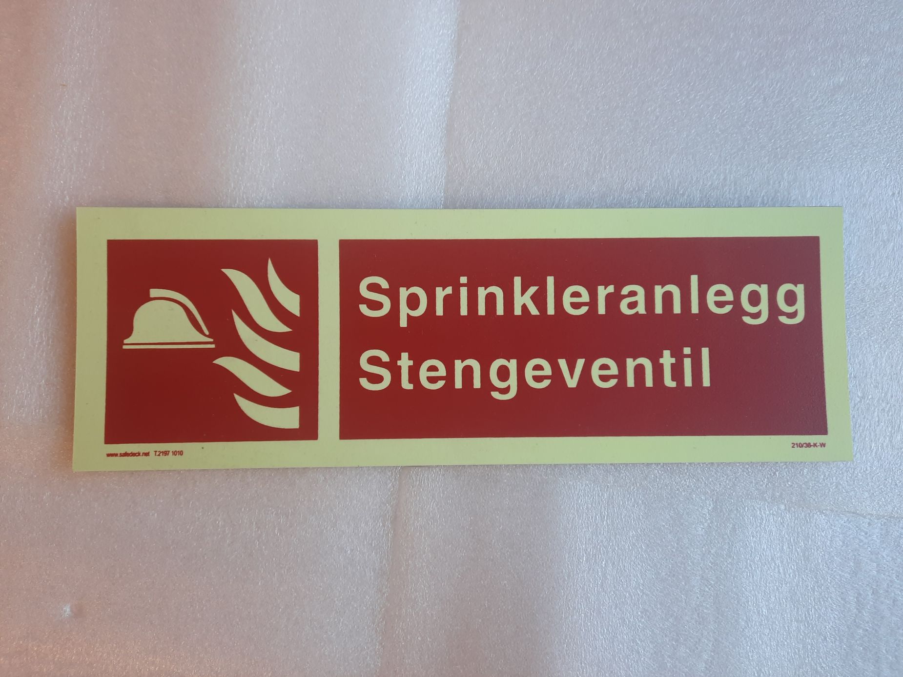 Etterlysende skilt, stengeventil