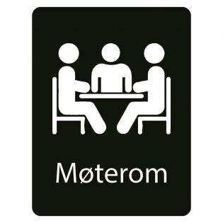 Taktilt skilt Møterom