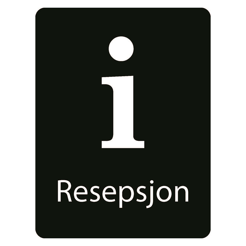Resepsjon Taktilt skilt Resepsjon