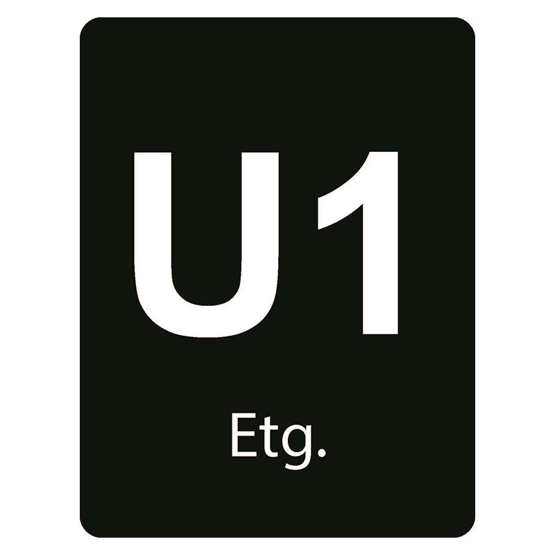 U1. etg Taktilt skilt u1